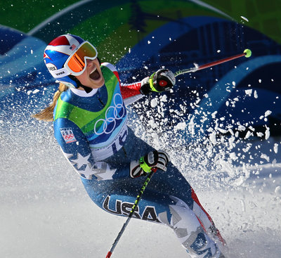 Burnsville’s Lindsey Vonn captured the gold medal in the women’s downhill event in Whistler, British Columbia, in 2010. (PHOTO COURTESY BRIAN PETERSON, STAR TRIBUNE)
